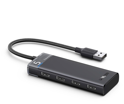 Hub USB UGREEN Adapter hub USB-A do 4x USB-A CM653 szary